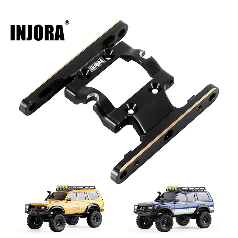 injora-black-brass-skid-plate-transmission-mount-for-1-18-fms-fcx18