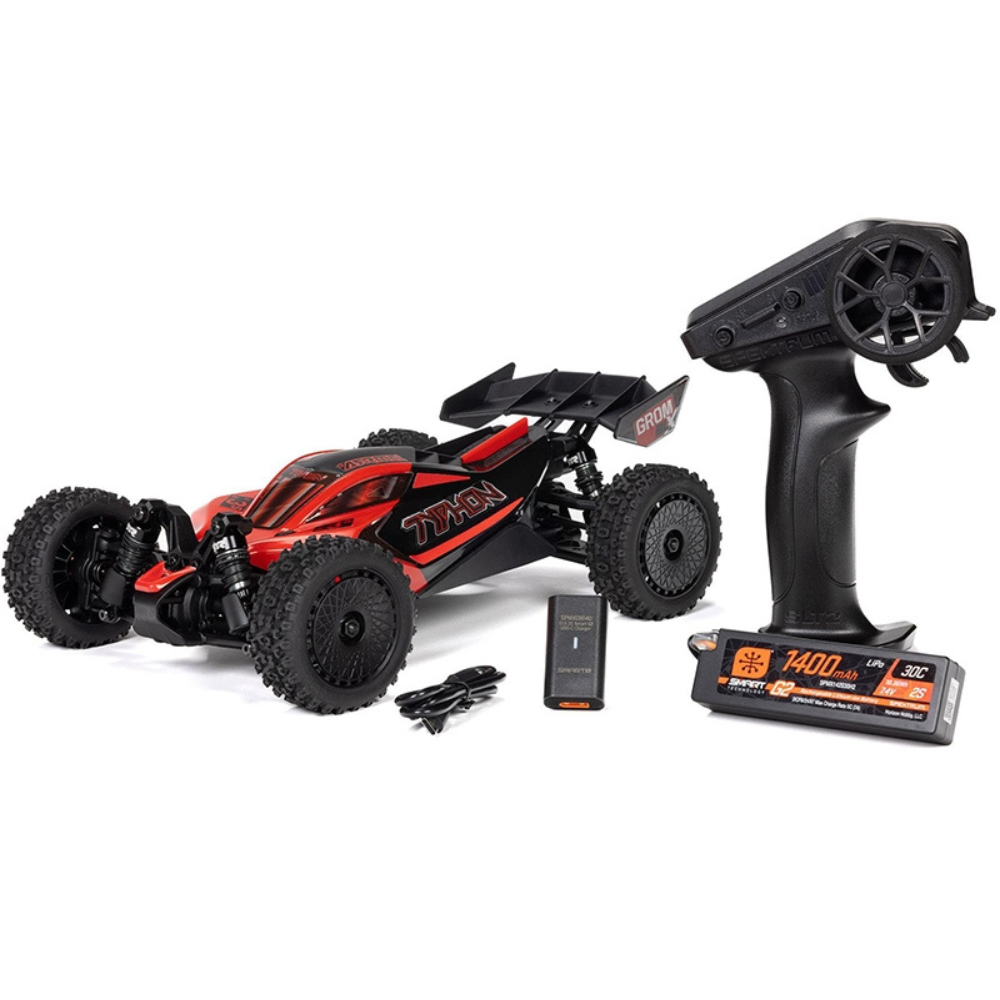 arrma-1-18-typhon-grom-223s-blx-4x4-with-batt-charger-red