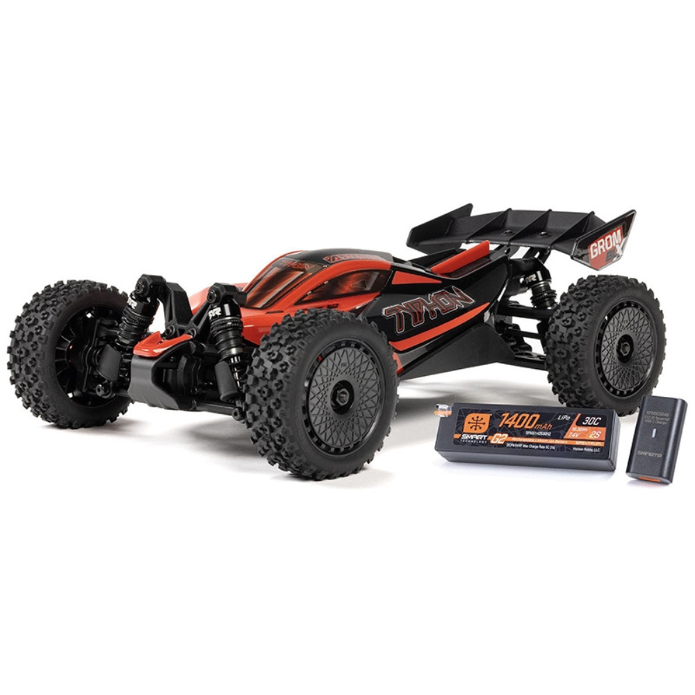 Arrma 1/18 Typhon GROM 223S BLX 4X4 with Batt/Charger Red-7