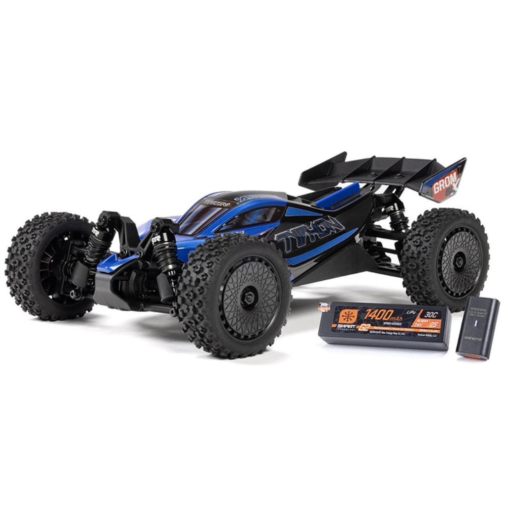arrma-1-18-typhon-grom-223s-blx-4x4-with-batt-charger-blue