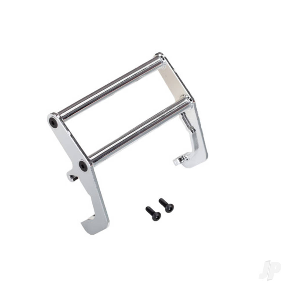 Traxxas Push bar, bumper, Chrome (assembled) (fits #8137 bumper)