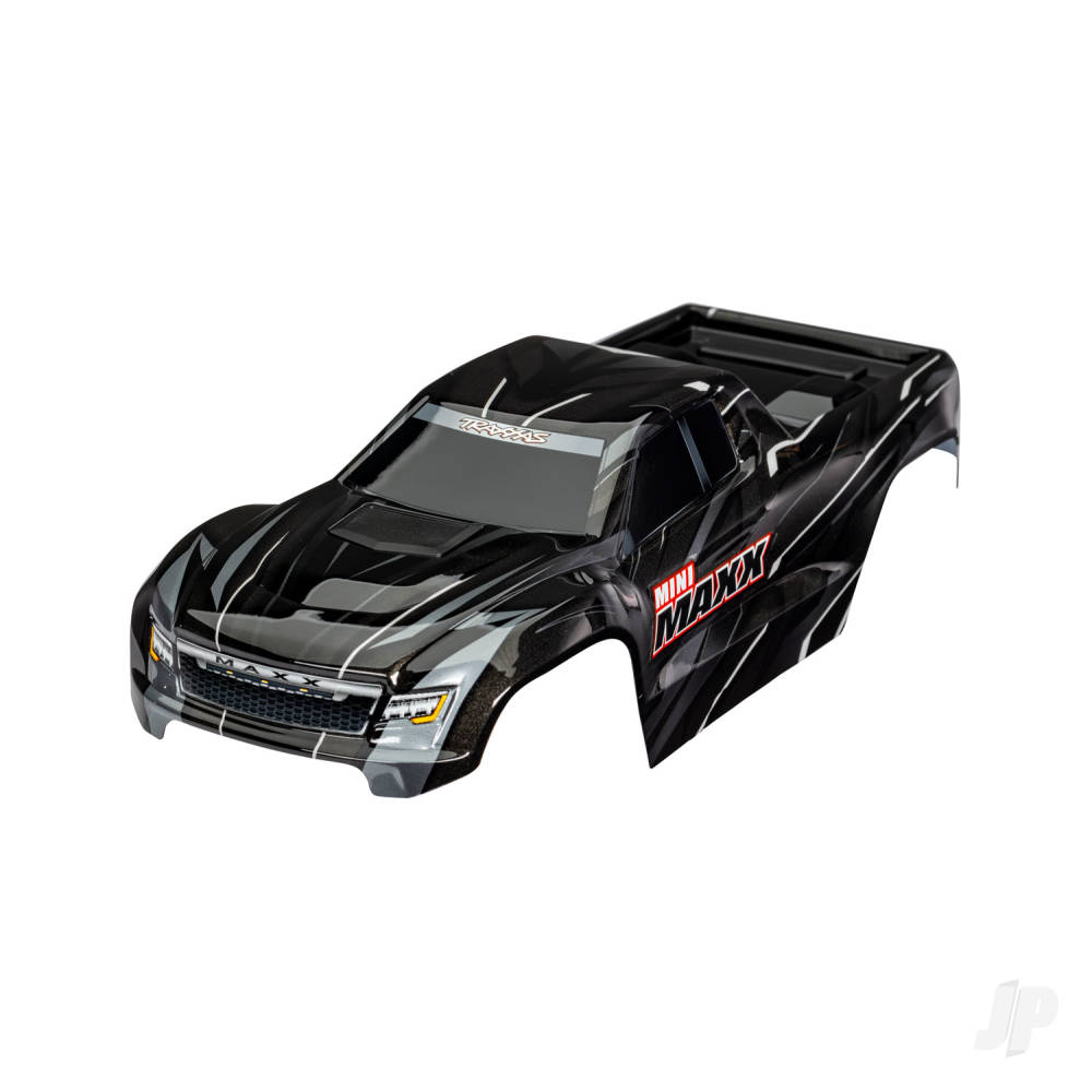 traxxas-body-mini-maxx-black-painted-decals-applied