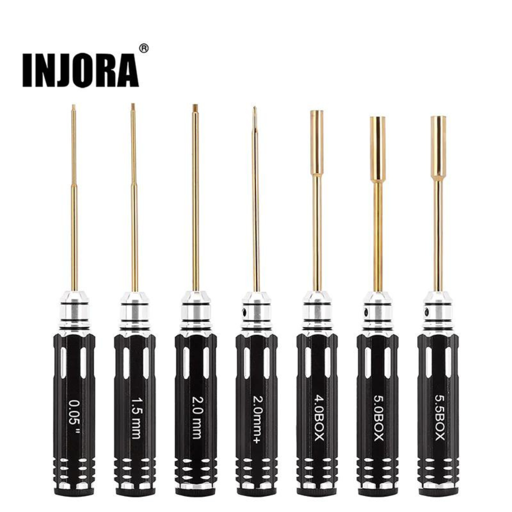 INJORA 7PCS Hex Screwdrivers Thin Walled Nut Drivers