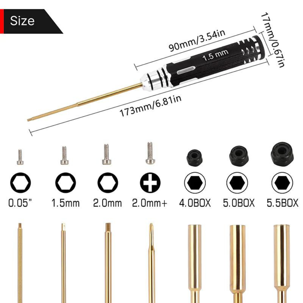 INJORA 7PCS Hex Screwdrivers Thin Walled Nut Drivers-2