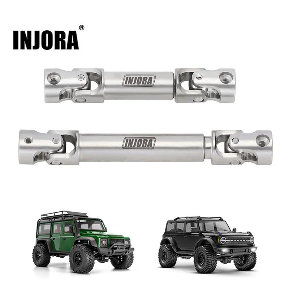INJORA Stainless Steel Drive Shafts for 1/18 TRX4M Defender Bronco (4M-18) × 2