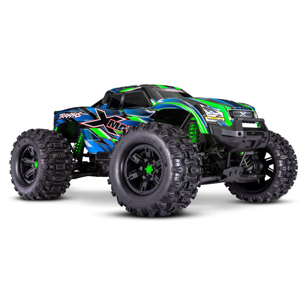 Traxxas X-Maxx Belted 1:6 8S 4WD Electric Monster Truck, Green (+ TQi 2-ch, VXL-8s, Velineon 1200XL, TSM, Belted Tyres)