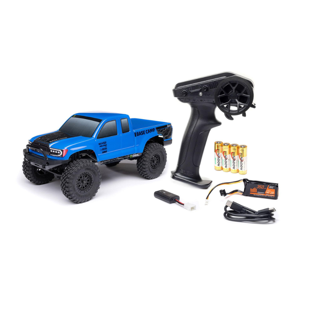 Axial SCX24 Base Camp 4WD Rock Crawler RTR Blue-7