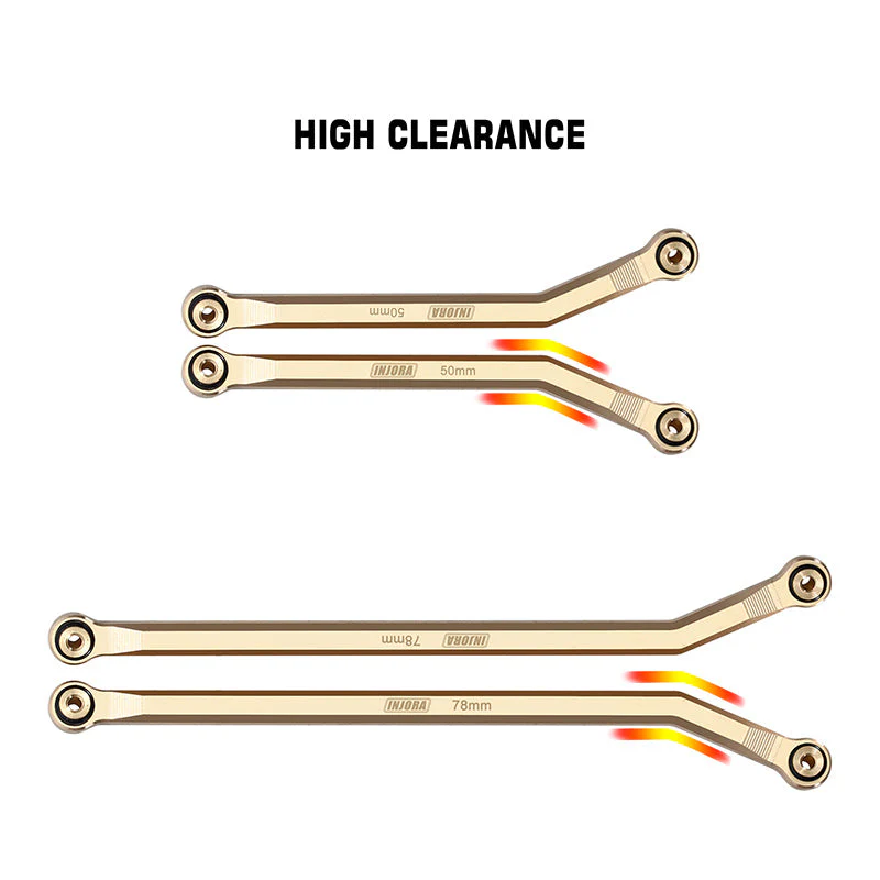 injora-8pcs-43g-heavy-brass-high-clearance-chassis-4-links-set-for-axial-scx24-gladiator-power-wagon