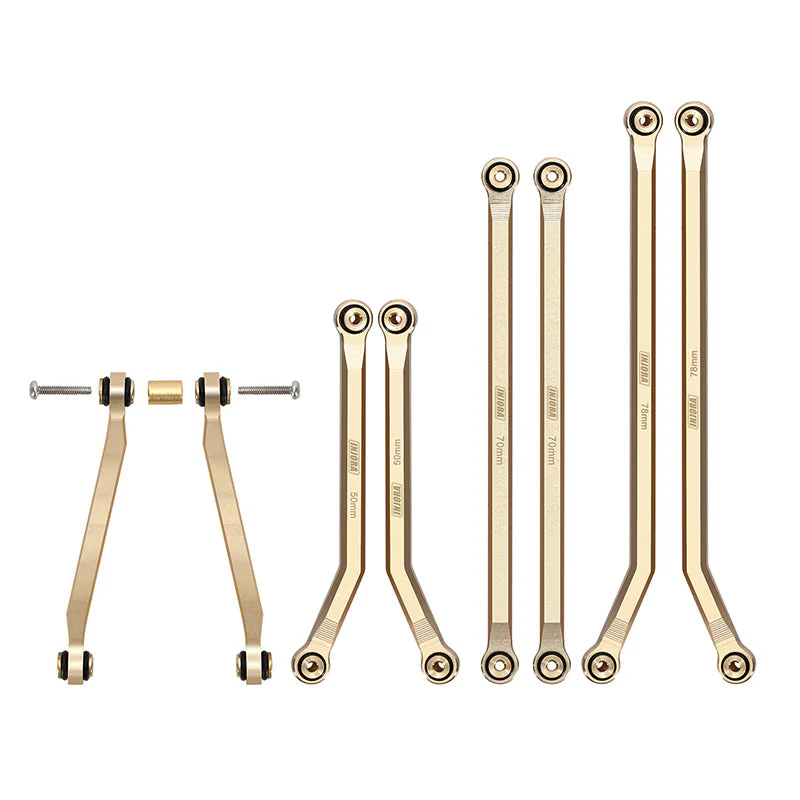 Injora 8PCS 43g Heavy Brass High Clearance Chassis 4 Links Set For Axial SCX24 Gladiator Power Wagon-3