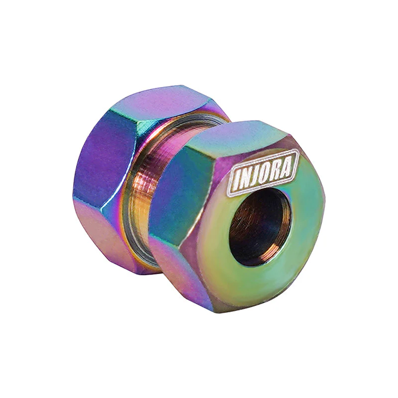 Injora 9mm(+5mm) Stainless Steel Extended Wheel Hexes For 1/24 SCX24 AX24 Colour-3