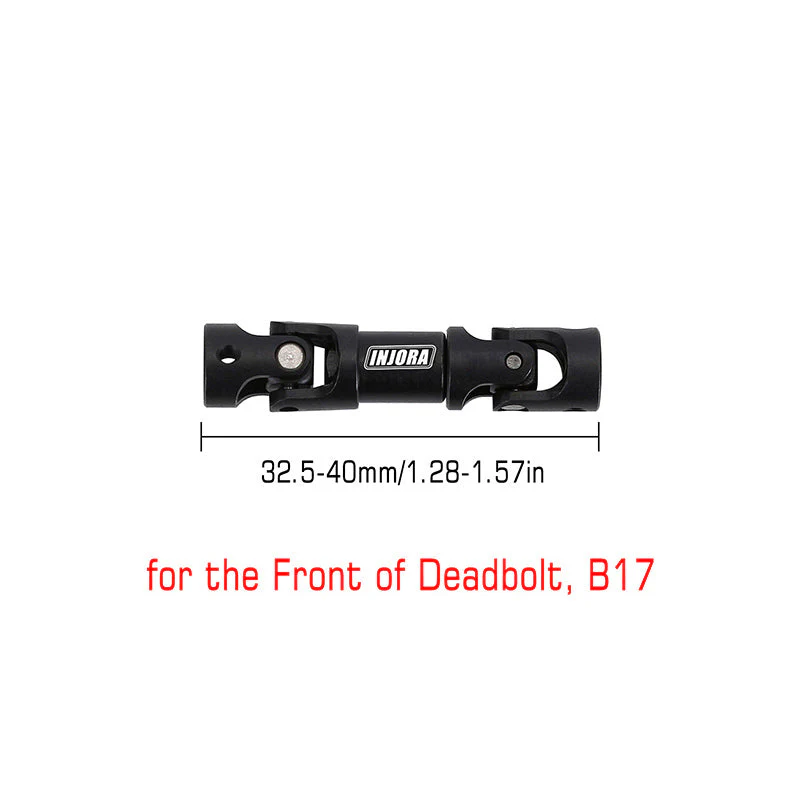 Injora 1pcs Hardened Steel Centre Front Drive Shaft For SCX24 Deadbolt, B17