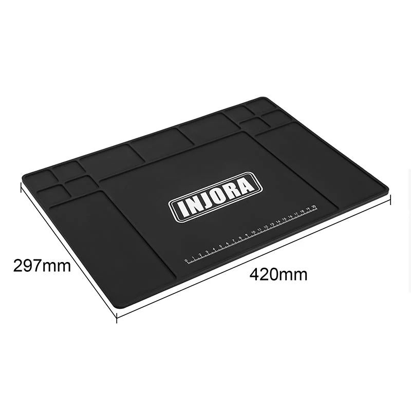 Injora Silicone Work Mat Pit Mat for 1/18 1/24 RC Car (420x297mm)-3