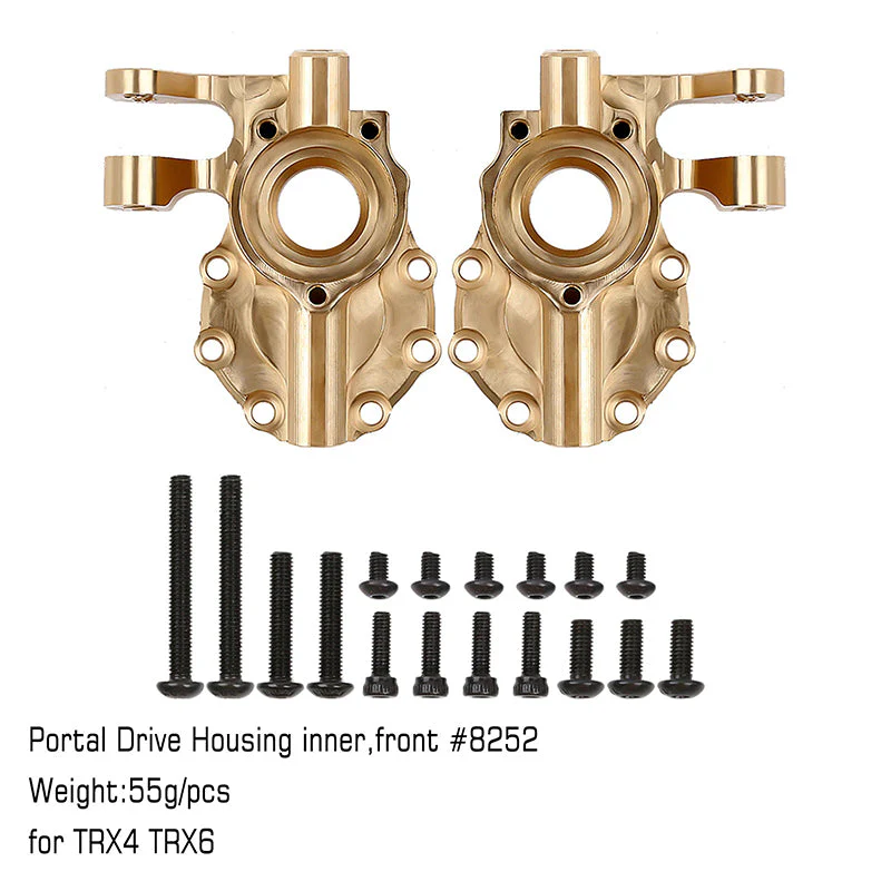injora-2pcs-brass-55g-inner-front-portal-drive-housings-8252-for-trx-4-trx-6