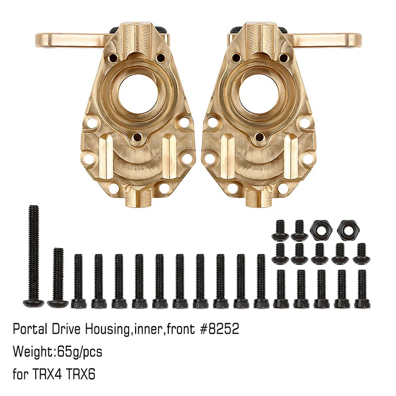 injora-2pcs-brass-65g-inner-front-portal-drive-housings-8252-for-trx-4-trx-6