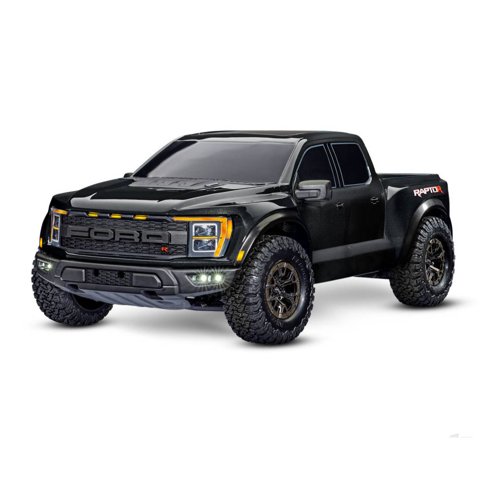 Traxxas Ford Raptor R 1:10 Pro Scale 4WD Brushless Electric RTD Replica Truck, Black (+ TQi 2-ch, TSM, VXL-3S, Velineon 3500kV, Clipless Body)
