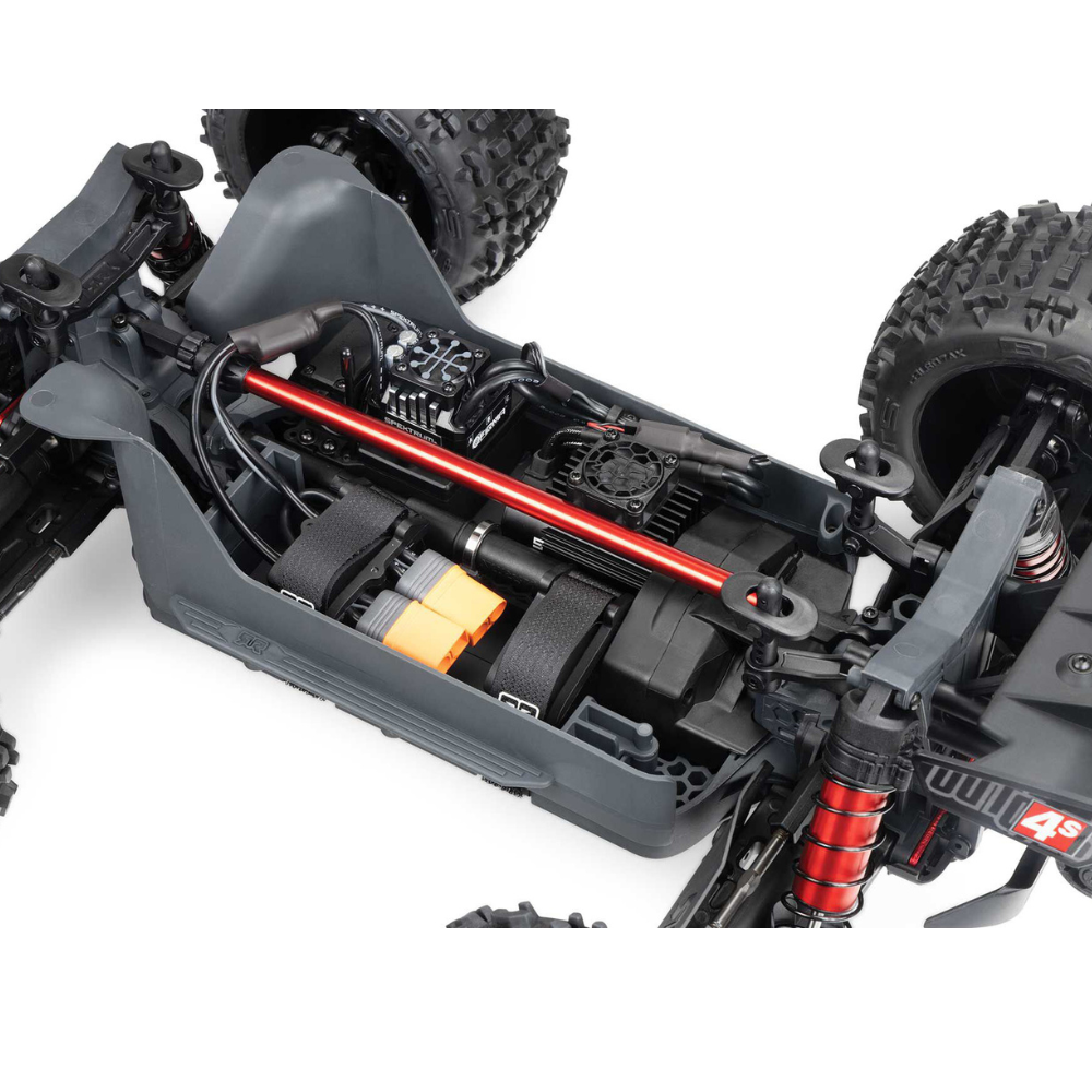 Arrma 1/10 Outcast 4S 4X4 BLX Stunt MT (with Centre Diff) Red-6