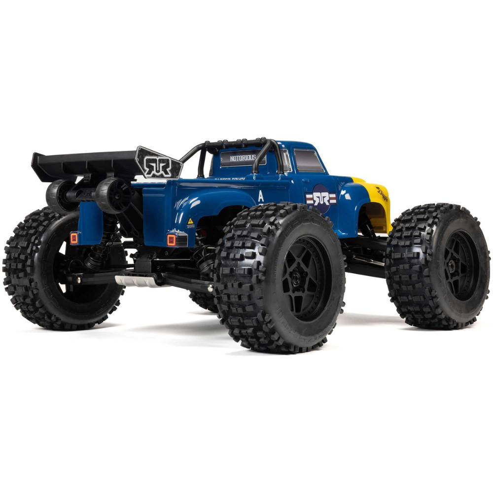 Arrma 1/8 Notorious 6S V6 4X4 BLX Stunt Truck RTR - Blue-5