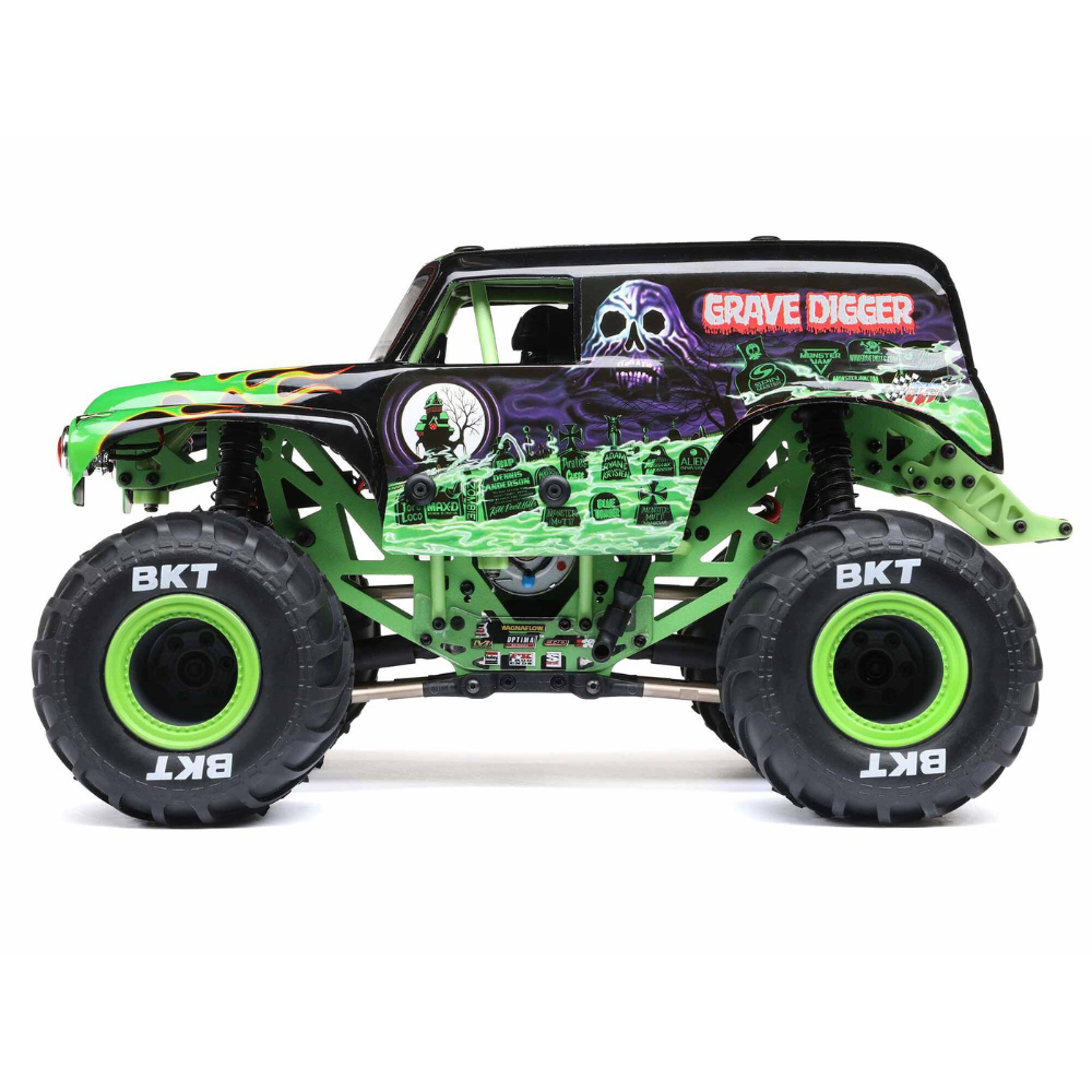 Losi 1/18 Mini LMT 4X4 Brushed Monster Truck RTR - Grave Digger-4