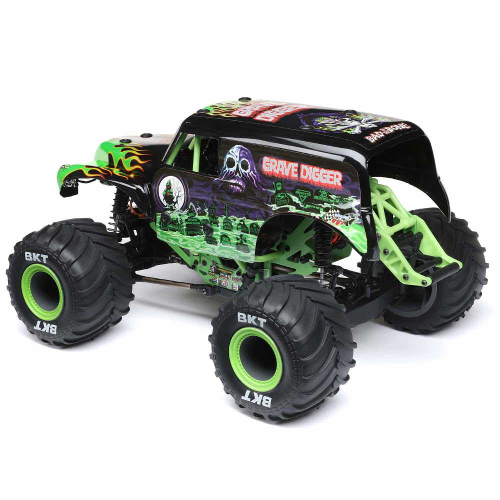 Losi 1/18 Mini LMT 4X4 Brushed Monster Truck RTR - Grave Digger-5