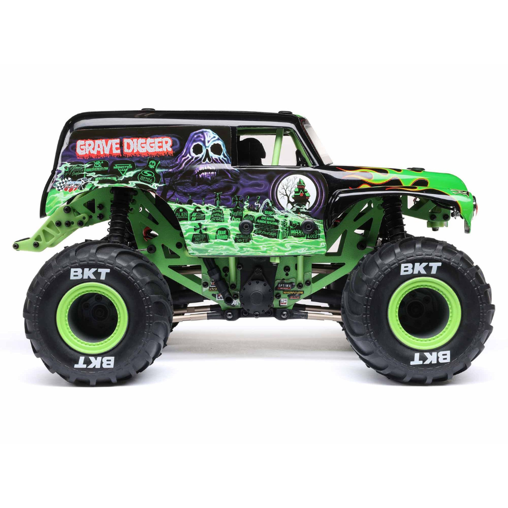 Losi 1/18 Mini LMT 4X4 Brushed Monster Truck RTR - Grave Digger-6