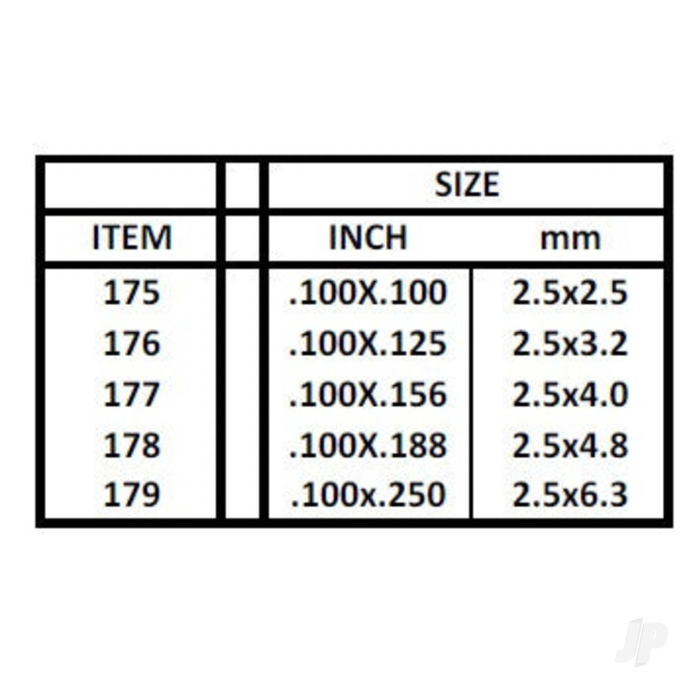14in (35cm) Strip .100x.156in (35 per pack)-5