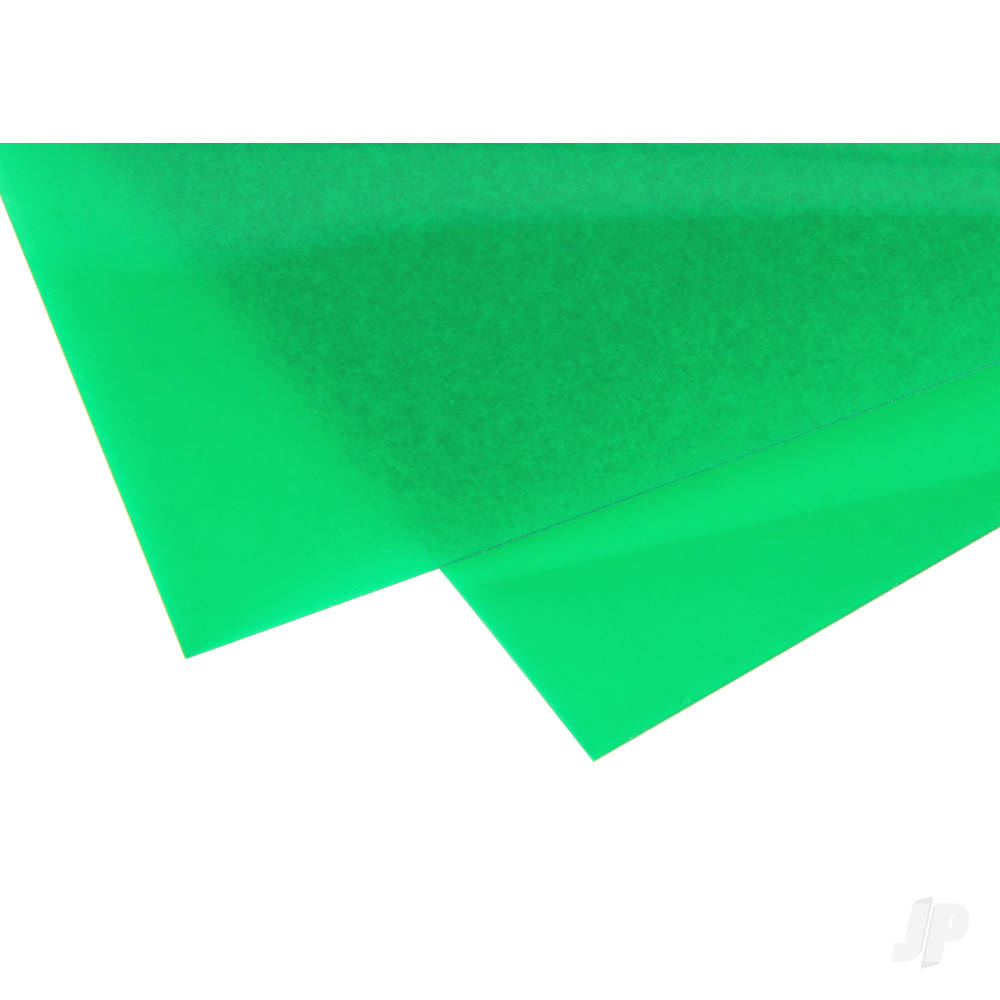 6x12in-15x30cm-transparent-coloured-sheet-010in-thick-green-2-sheet-per-pack