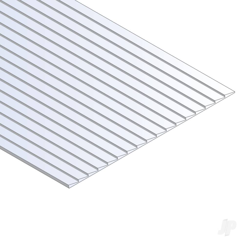 6x12in (15x30cm) Clapboard Siding Sheet .040in (1.0mm) Thick .060in Spacing (1 Sheet per pack)-3