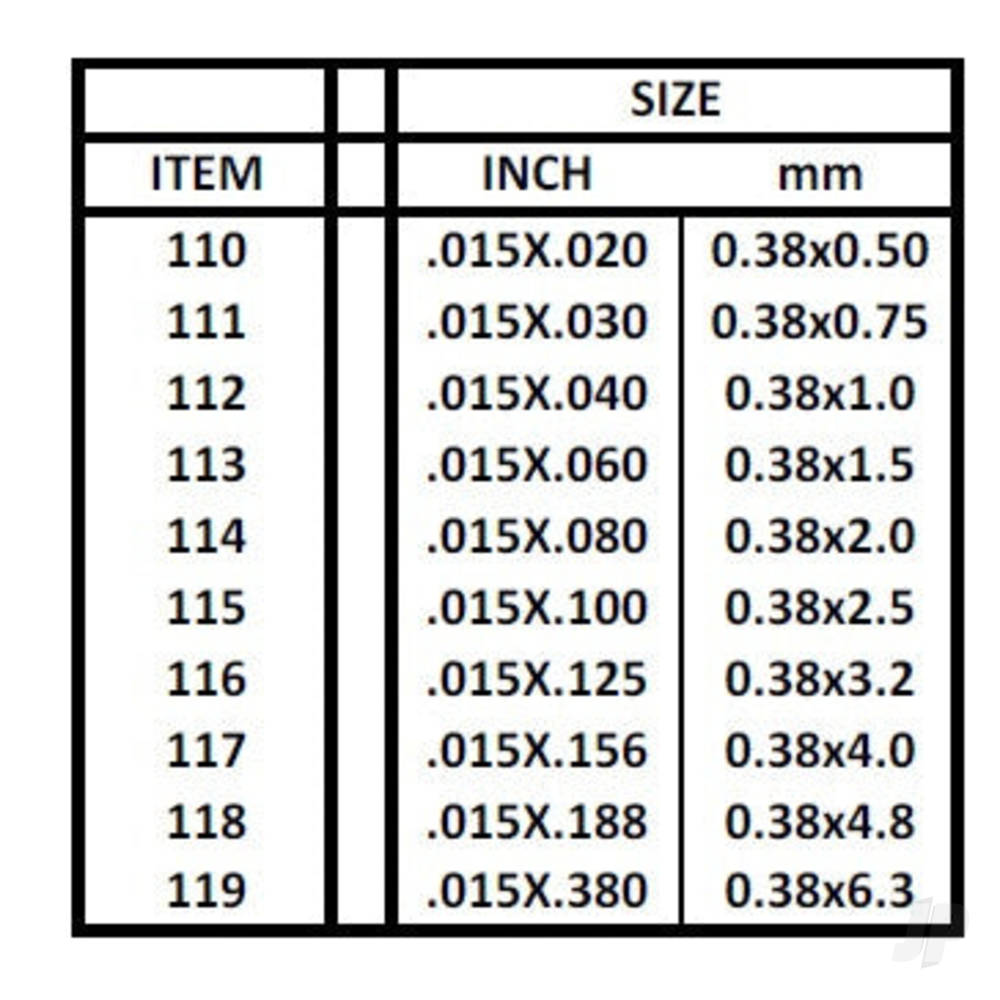 14in (35cm) Strip .015x.156in (100 per pack)-5