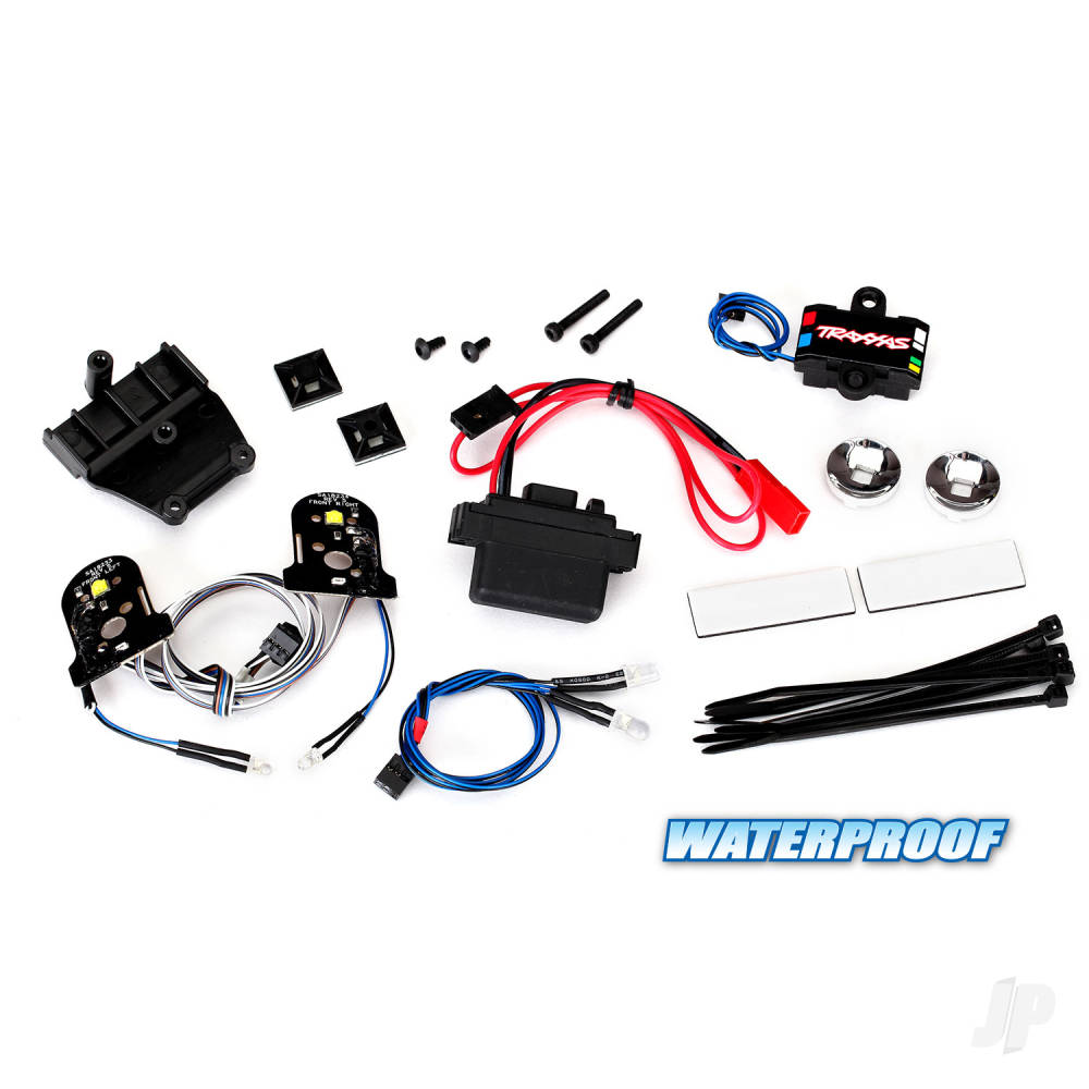 traxxas-led-light-set-complete-with-power-supply-contains-headlights-tail-lights-side-marker-lights-distribution-block-and-power-supply-fits-8130-body