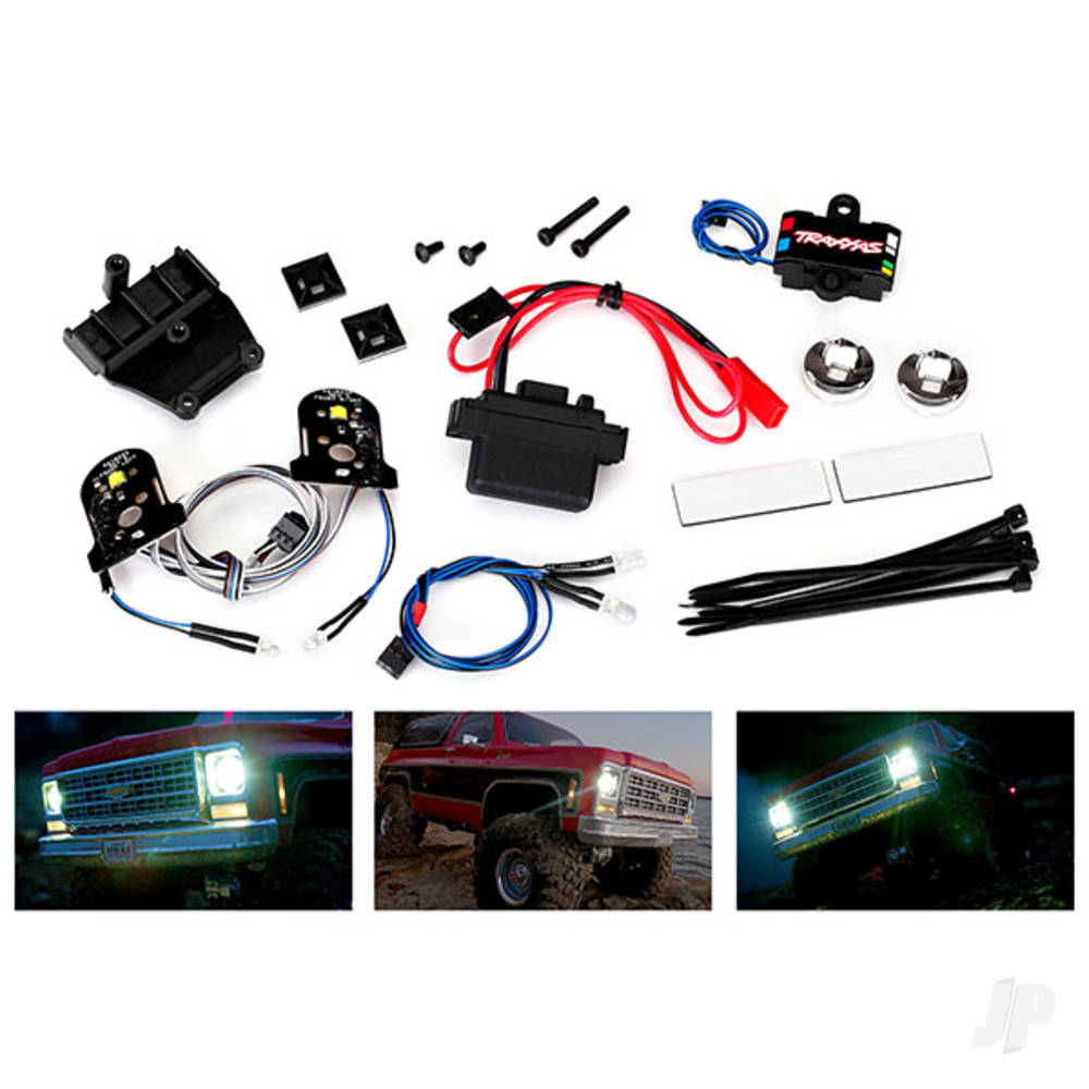 traxxas-led-light-set-complete-with-power-supply-contains-headlights-tail-lights-side-marker-lights-distribution-block-and-power-supply-fits-8130-body