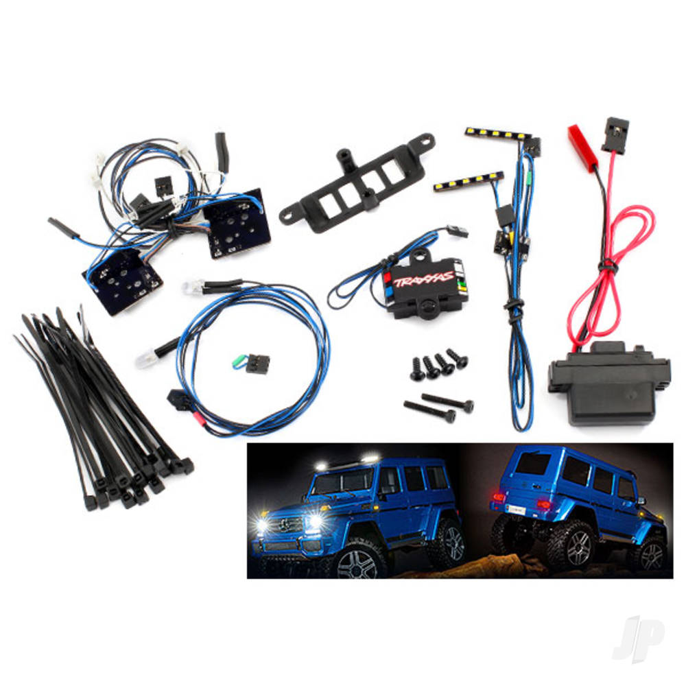 traxxas-led-light-set-complete-with-power-supply-contains-headlights-tail-lights-roof-lights-distribution-block-fits-8811-or-8825-body