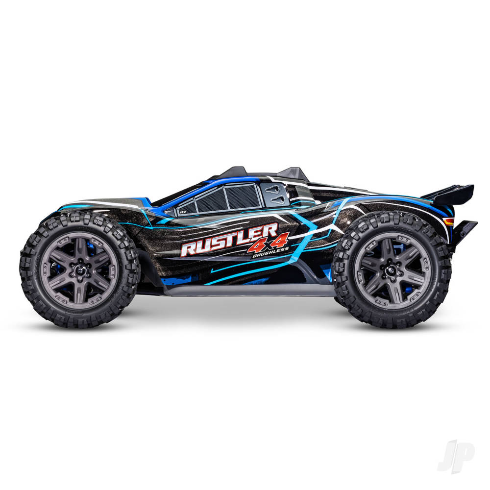 Traxxas Rustler 4X4 BL-2S 1:10 4WD RTR Stadium Truck, Blue (+ TQ 2-ch, BL-2S, 3300kV)-3