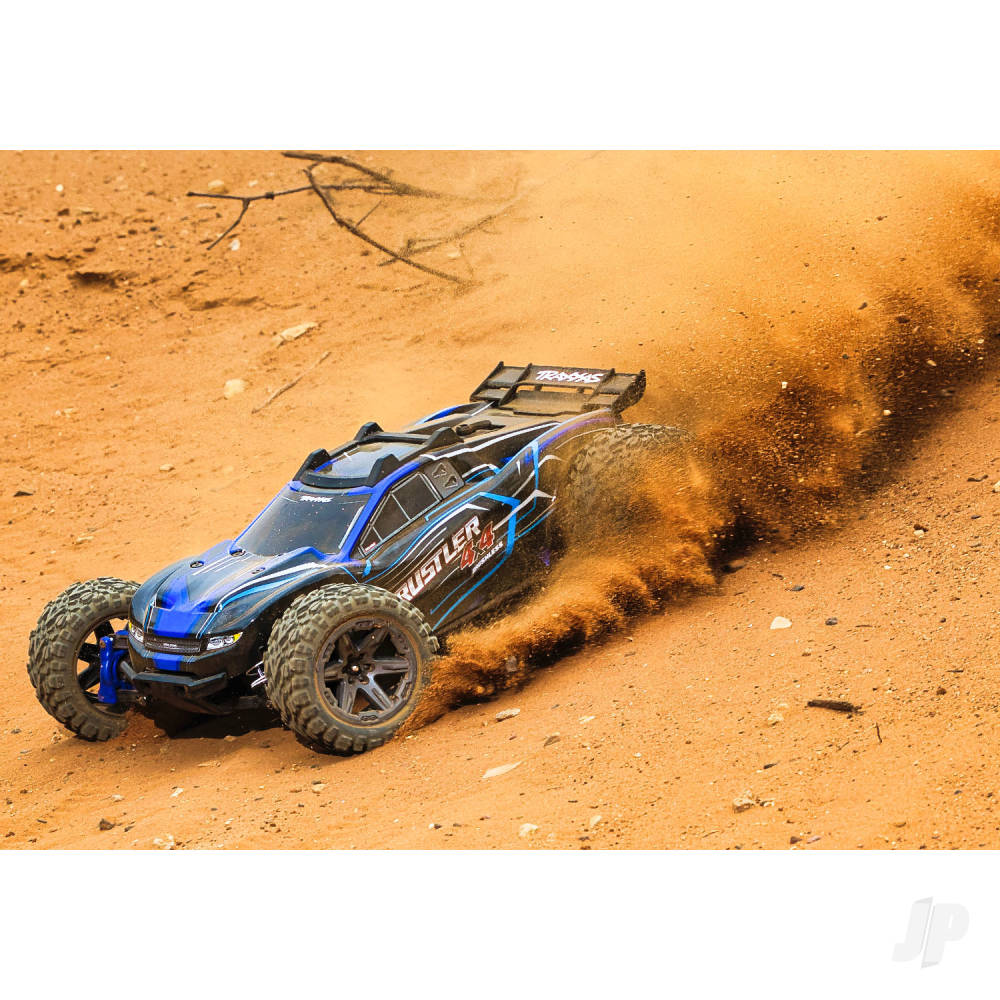 Traxxas Rustler 4X4 BL-2S 1:10 4WD RTR Stadium Truck, Blue (+ TQ 2-ch, BL-2S, 3300kV)-6