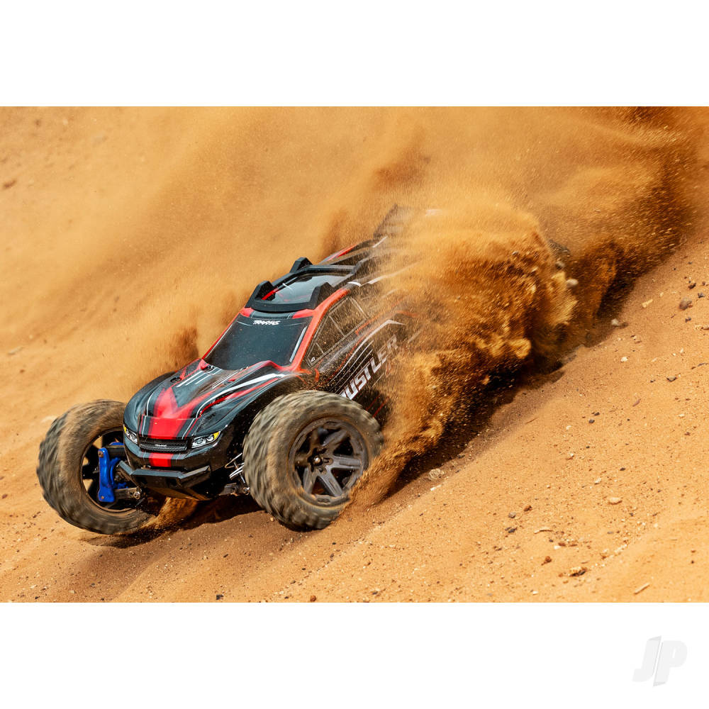 Traxxas Rustler 4X4 BL-2S 1:10 4WD RTR Stadium Truck, Red (+ TQ 2-ch, BL-2S, 3300kV)-5