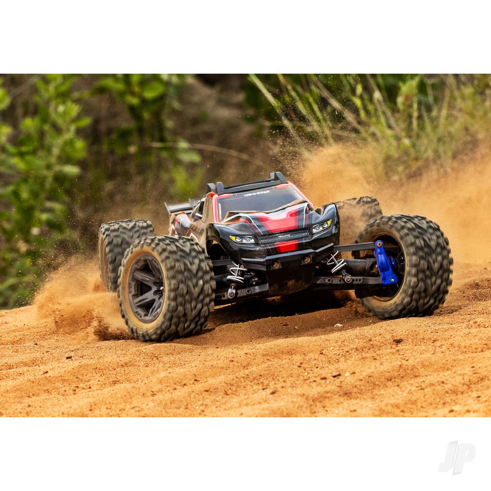 Traxxas Rustler 4X4 BL-2S 1:10 4WD RTR Stadium Truck, Red (+ TQ 2-ch, BL-2S, 3300kV)-6