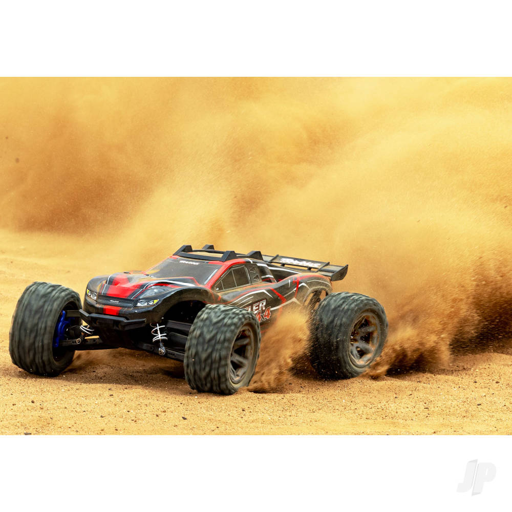 Traxxas Rustler 4X4 BL-2S 1:10 4WD RTR Stadium Truck, Red (+ TQ 2-ch, BL-2S, 3300kV)-10