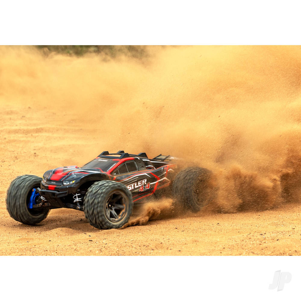 Traxxas Rustler 4X4 BL-2S 1:10 4WD RTR Stadium Truck, Red (+ TQ 2-ch, BL-2S, 3300kV)-11