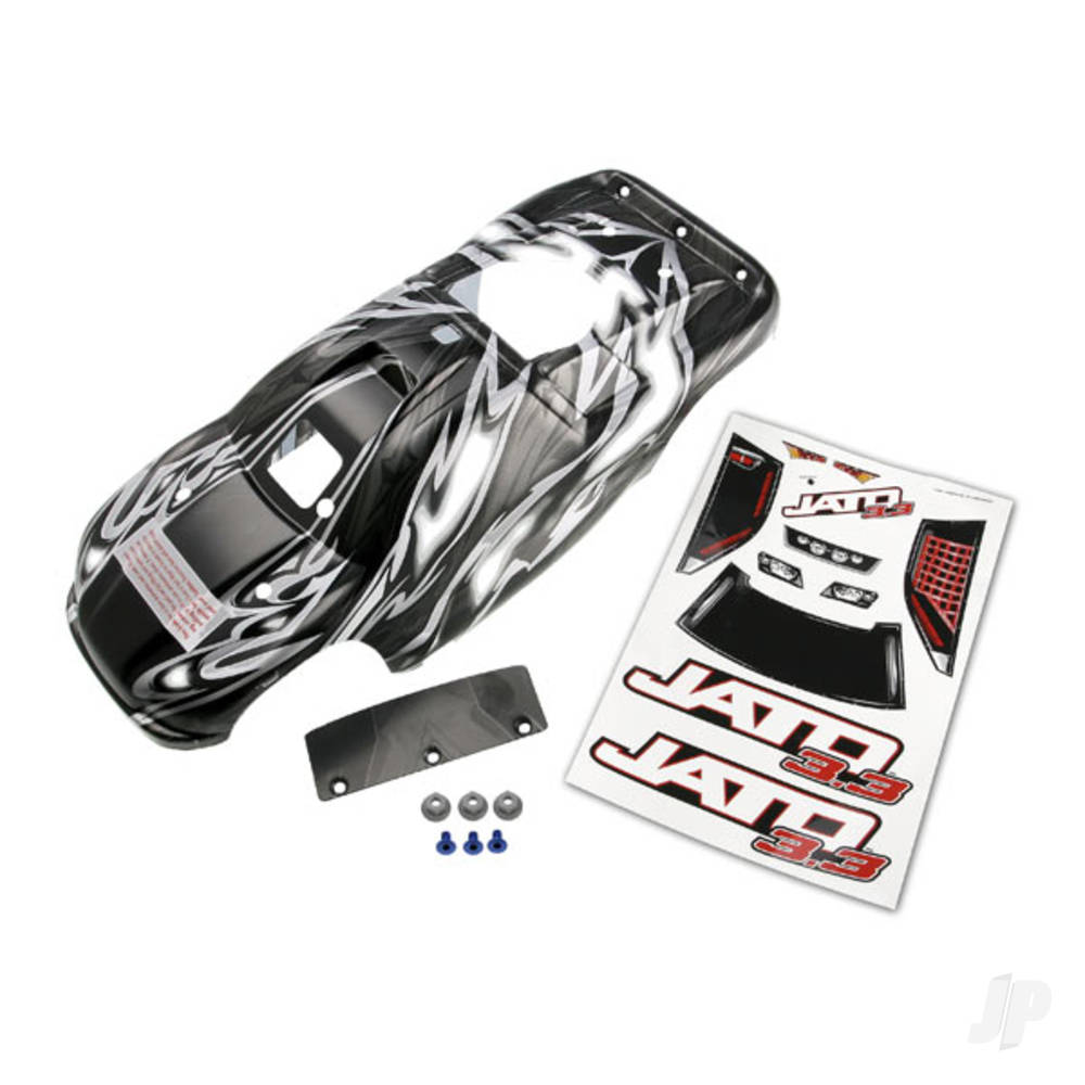Traxxas Body, Jato 3.3, ProGraphix (replacement for the painted Body) Graphics are painted, requires paint & final colour application.