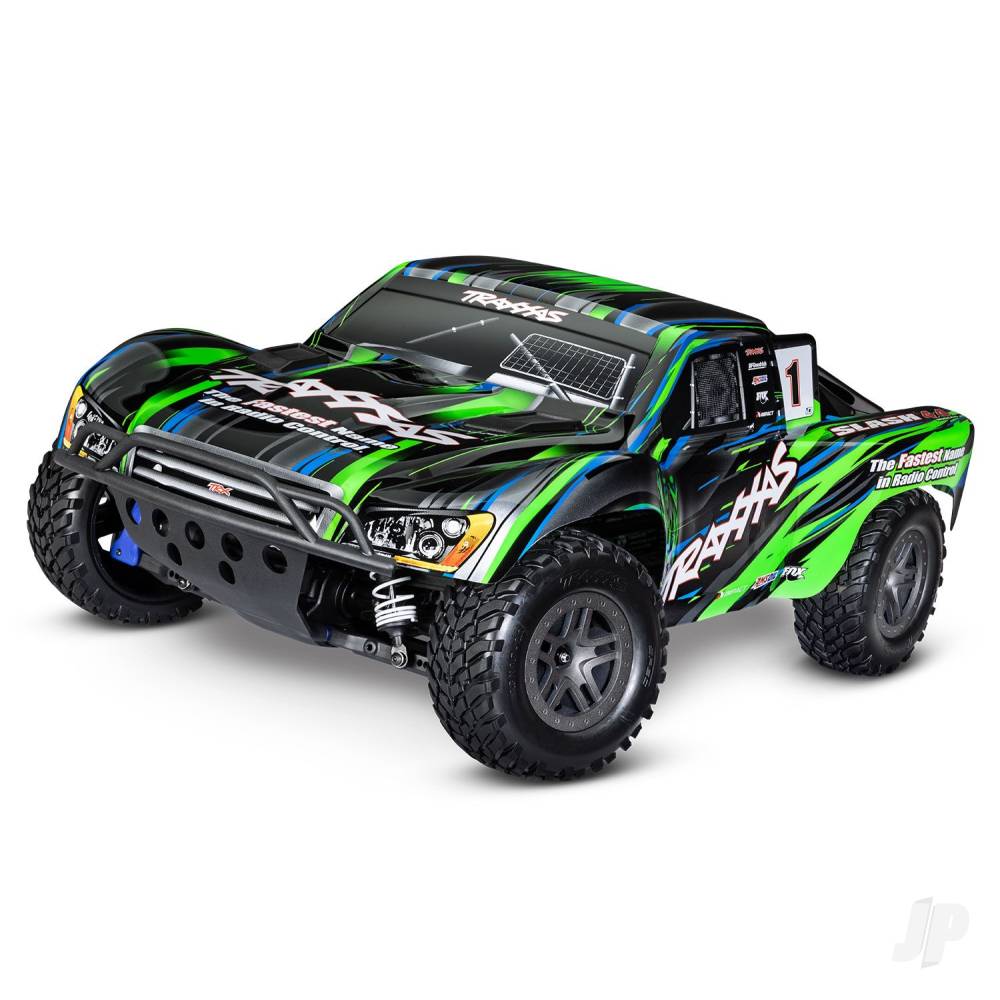 Traxxas Slash 4X4 BL-2S 1:10 4WD RTR Short Course Truck, Green (+ TQ 2-ch, BL-2s, 3300kV, Clipless Body)