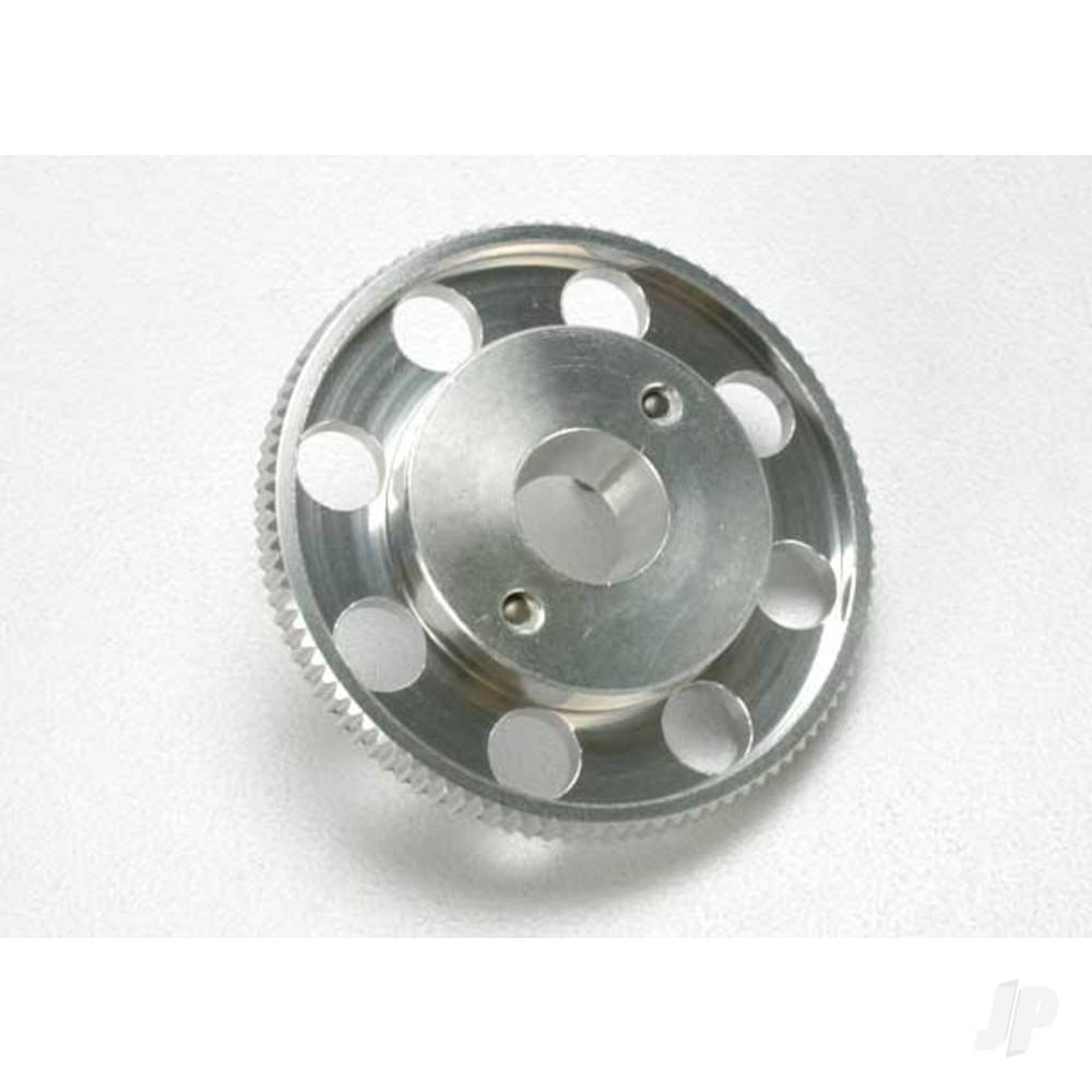 Traxxas Flywheel, (larger, knurled for use with starter boxes) (TRX 2.5 and TRX 2.5R) (Silver anodised)