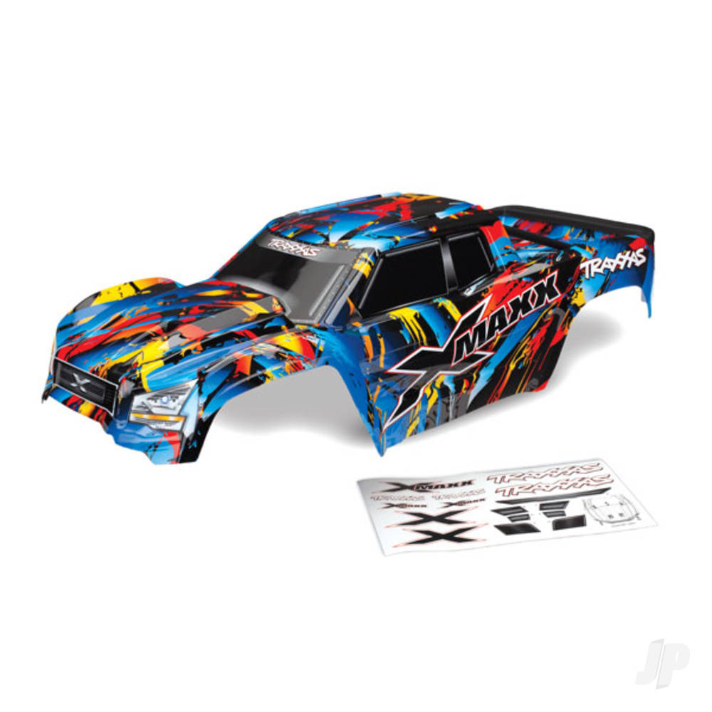traxxas-body-x-maxx-rock-n-roll-painted-decals-applied-assembled-with-tailgate-protector