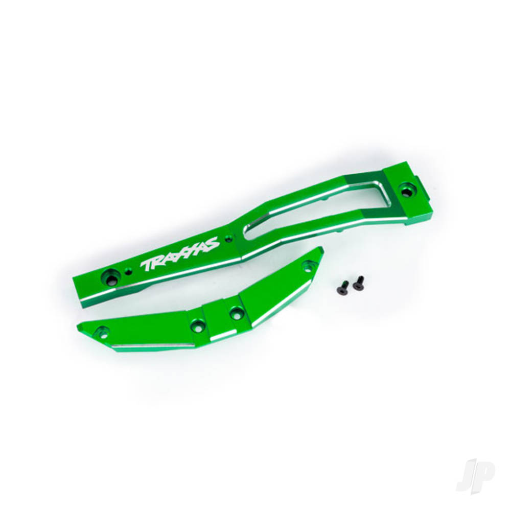 traxxas-chassis-brace-front-6061-t6-aluminium-green-anodised-25x6mm-ccs-with-threadlock-2-pcs