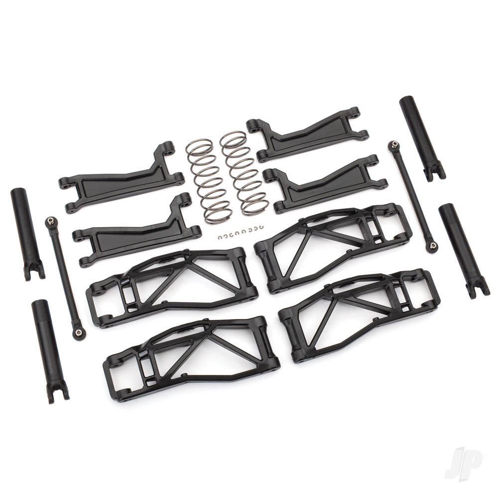 traxxas-suspension-kit-widemaxx-black-includes-front-rear-suspension-arms-front-toe-links-rear-shock-springs