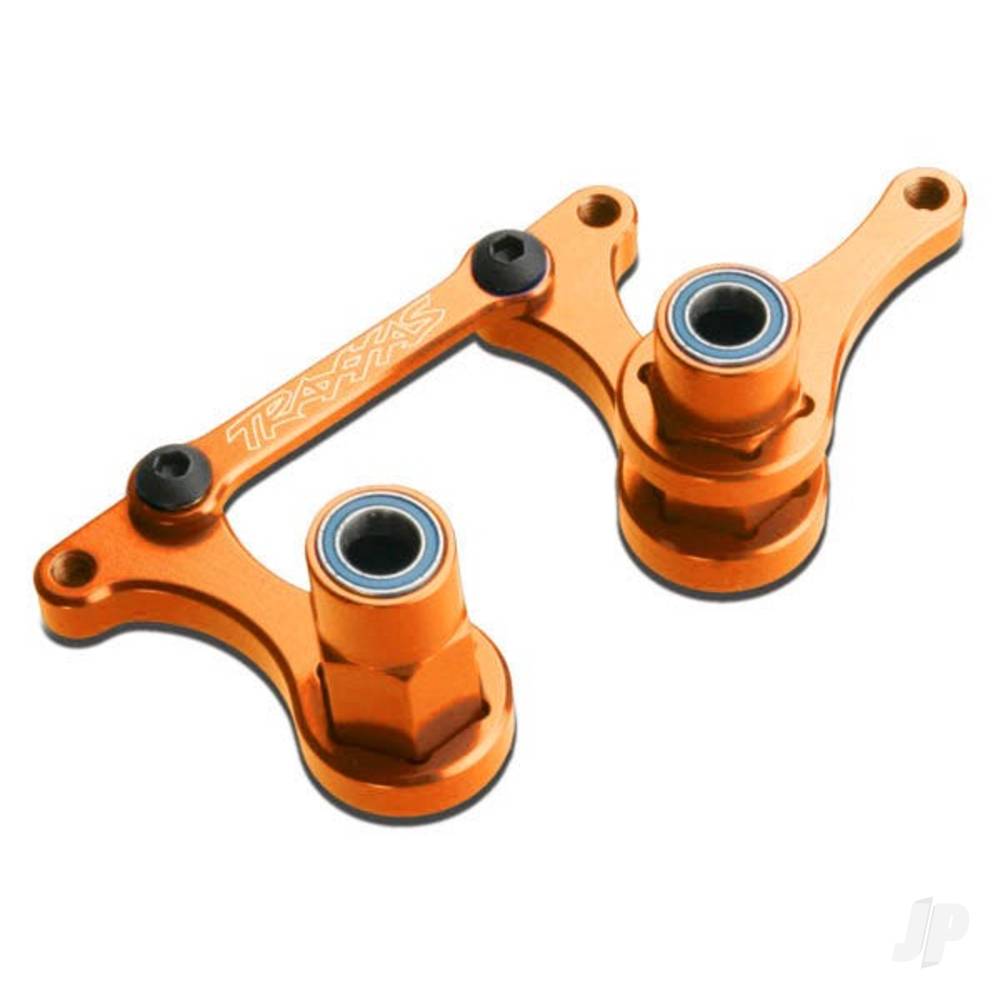 traxxas-steering-bellcranks-drag-link-orange-anodised-6061-t6-aluminium-5x8mm-ball-bearings-4-hardware-assembled