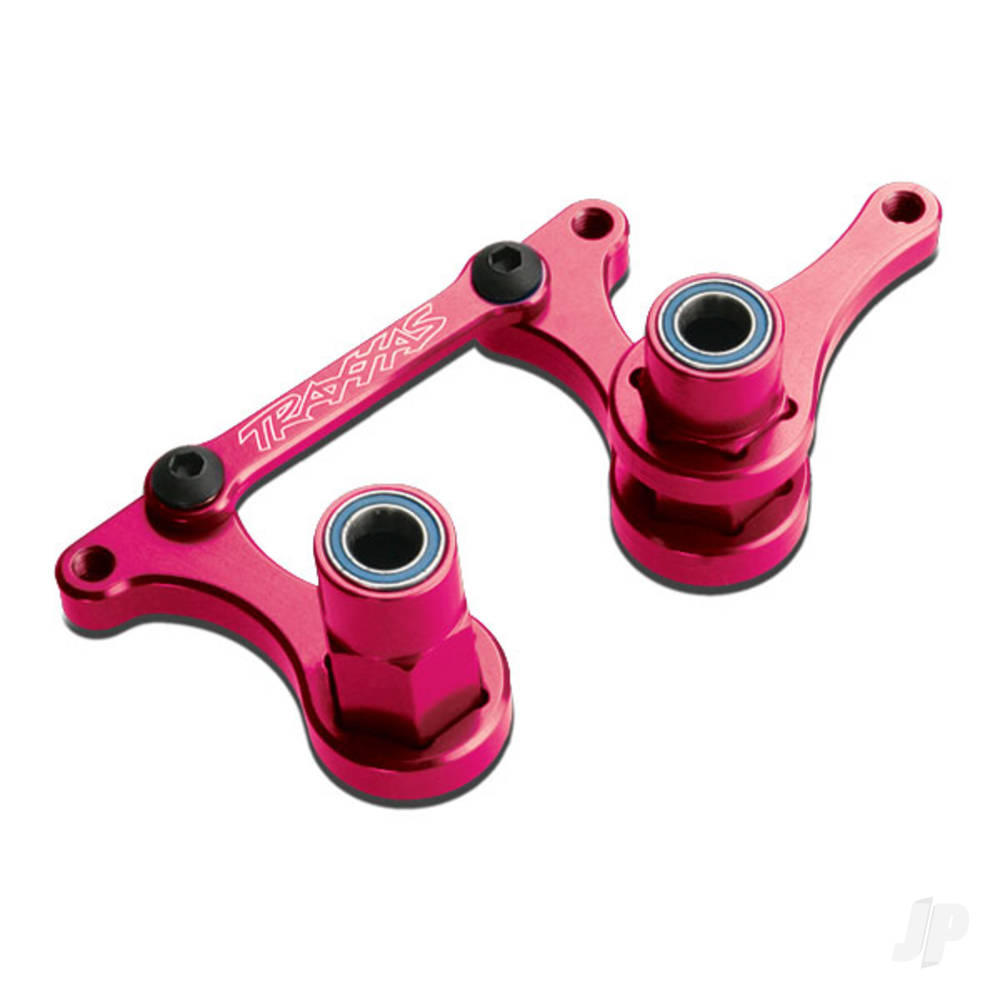 traxxas-steering-bellcranks-drag-link-pink-anodised-6061-t6-aluminium-5x8mm-ball-bearings-4-pcs-hardware-assembled