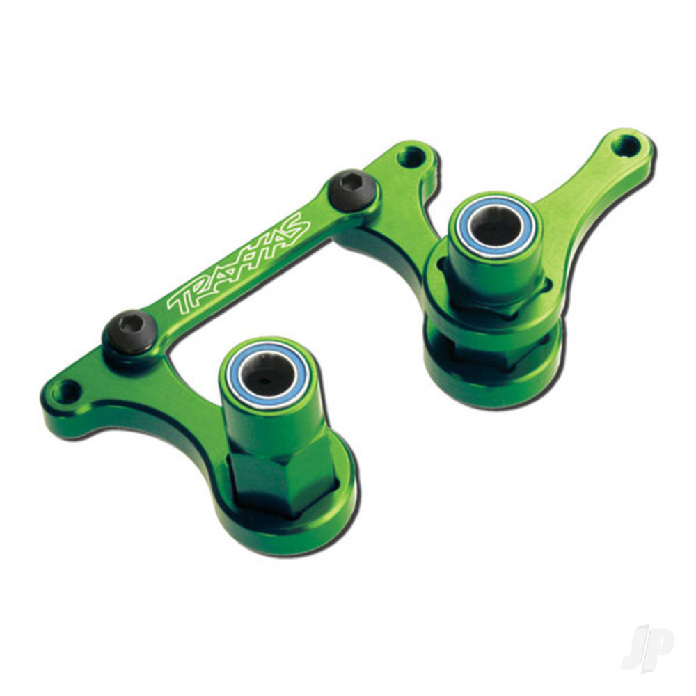 traxxas-steering-bellcranks-drag-link-green-anodised-6061-t6-aluminium-5x8mm-ball-bearings-4-pcs-hardware-assembled