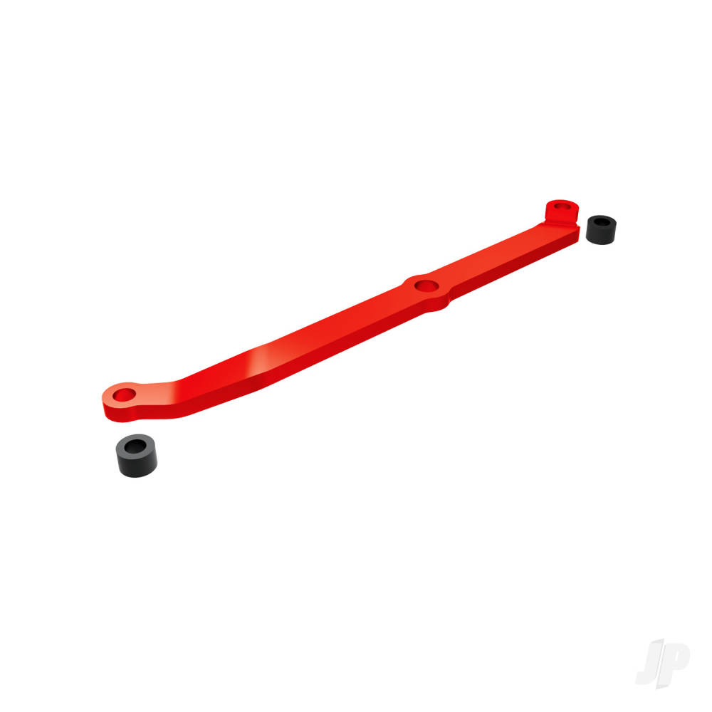 traxxas-steering-link-6061-t6-aluminium-red-anodised-servo-horn-metal-spacers-2-3x6mm-ccs-with-threadlock-1-25x7mm-ss-with-threadlock-1