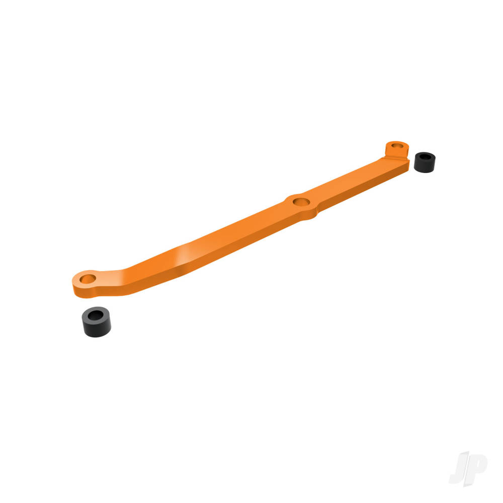 traxxas-steering-link-6061-t6-aluminium-orange-anodised-servo-horn-metal-spacers-2-3x6mm-ccs-with-threadlock-1-25x7mm-ss-with-threadlock-1