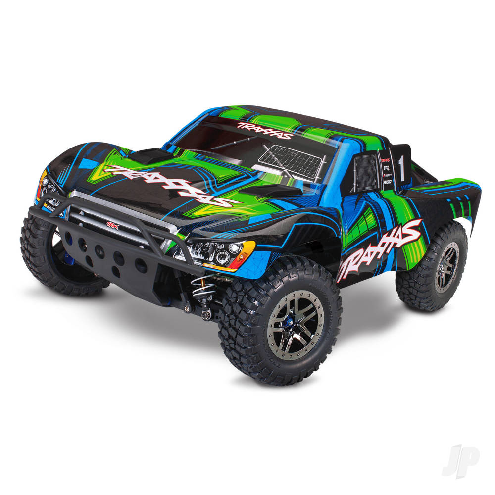 Traxxas Slash Ultimate 4X4 VXL 1:10 4WD RTR Brushless Electric Short Course Truck, Green (+ TQi 2-ch, TSM, VXL-3s, Velineon 3500kV)