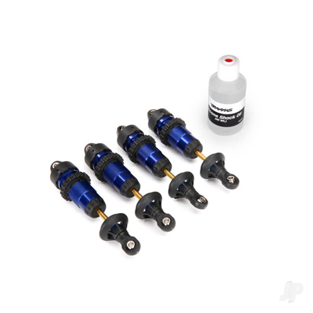 Traxxas Shocks, GTR aluminium, Blue-anodised bodies with TiN shafts (fully assembled without springs) (4)
